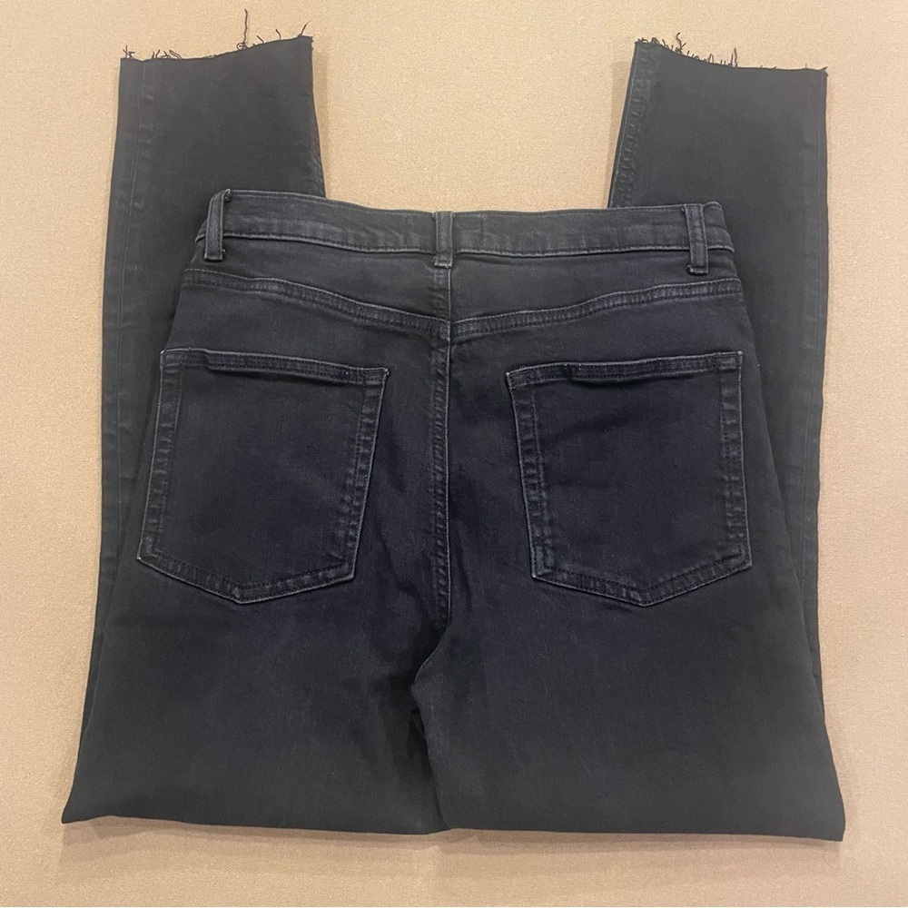 Reformation Women’s Raw Hem Black Was Skinny Jeans Size 30 - Picture 6 of 15